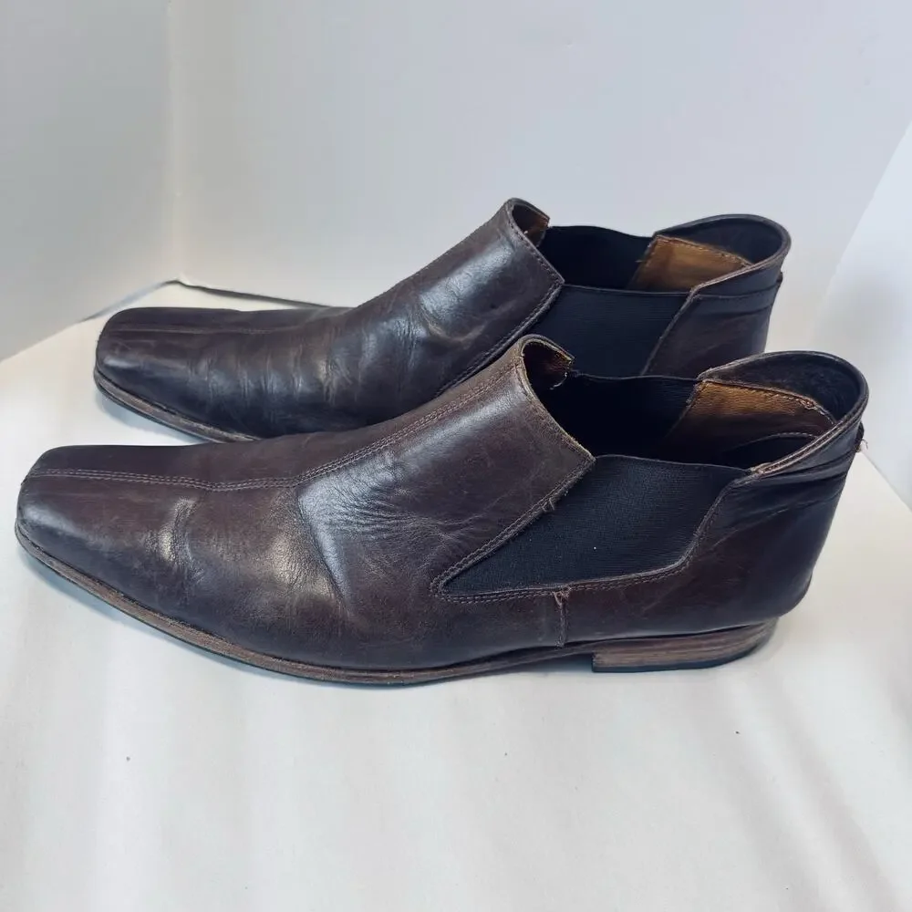 Vintage Navarro Brothers Men's ankle Boots Brown Leather Western Buenos Aires 10